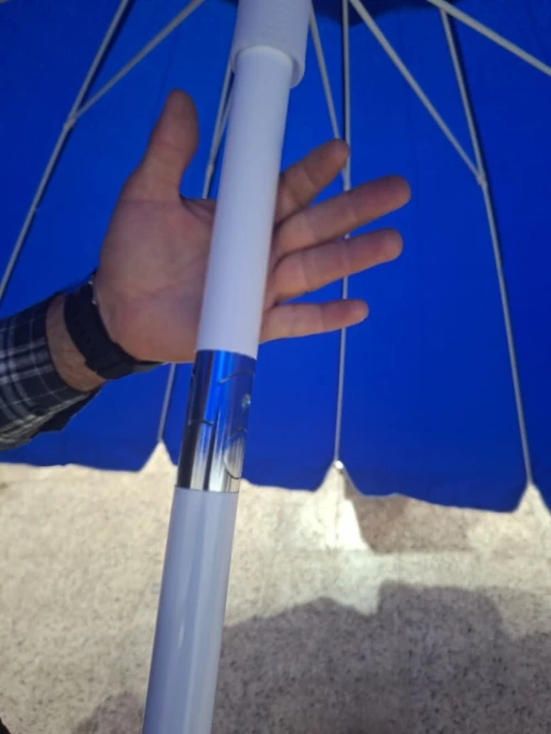 Parasol De Plage Et Jardin Coupe-Vent, 16 Attelles En Fibre De Verre, Parasol De, Anti-UV, Piscine