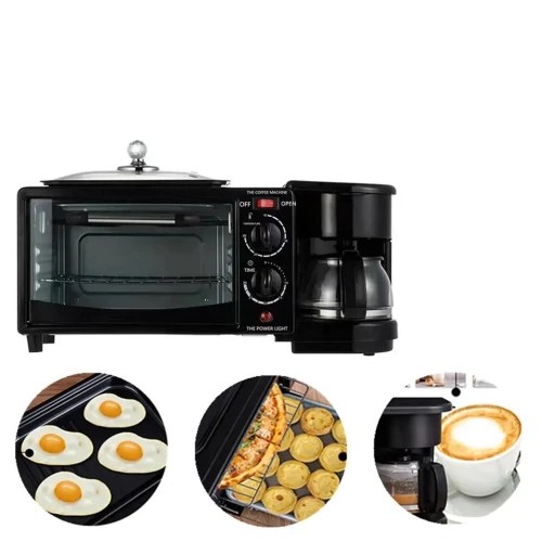 Four Familial Portable Electrique 3En1 Pour Petit-déjeuner Haute Qualité