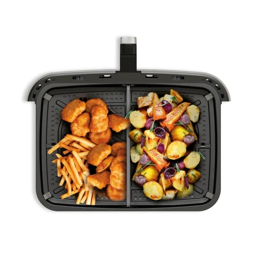 Friteuse à Air Numérique Double Bac 10L Digital Multiprogrammes En Inox 2600watt