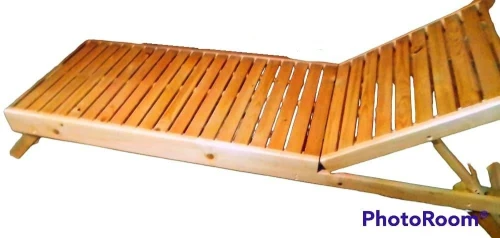 Chaise Transat Longue Pliable 2En1 Bois