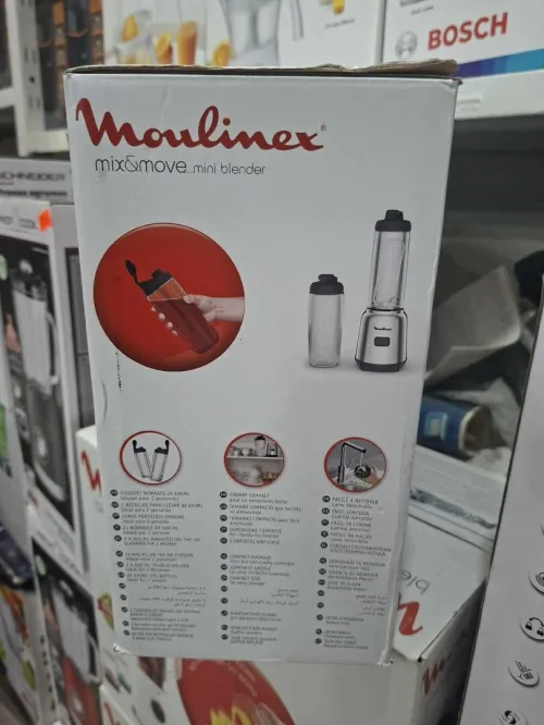 Mixeur Moulinex Blender 2 Bouteilles, Design Compact, Lames Amovibles Faciles A Nettoyer