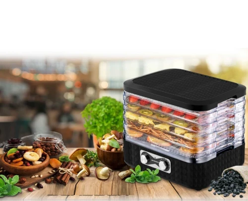 Déshydrateur Alimentaire Noir 10L Multismart 5 Niveaux, Température De 35 à 70C / Séchoir Fruits Et Legume
