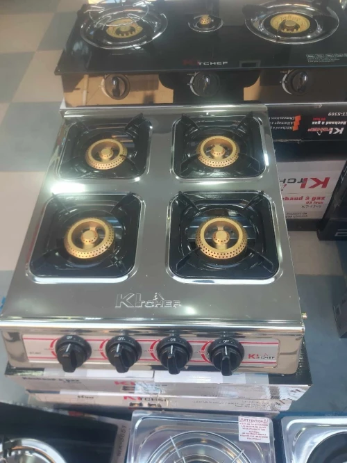 Réchaud A Gaz En Inox Inoxydable 04 Feux Kitchef