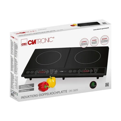 Plaque Chauffante Double Plaque De Cuisson A Induction 3500w Clatronic 