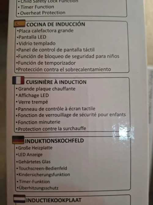 Plaque de Cuisson LED Tactile Cuisinière à Induction Electrique Lexical 1500 Watts