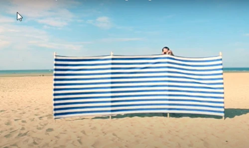 Paravent Et Rideau En Bois Poteaux Pour La Plage, Le Camping, La Caravane, Les Vacances