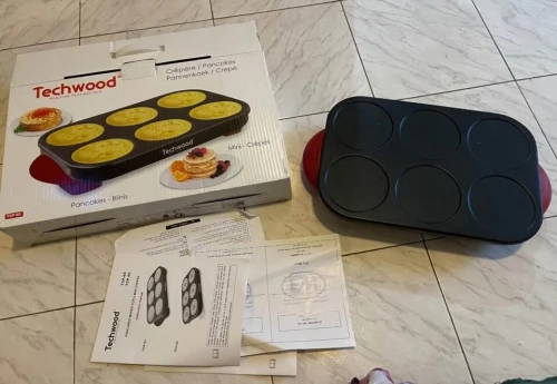 Crêpière Électrique, Mini Crêpes Et Pancakes 1500Watts Avec Revêtement Antiadhérent