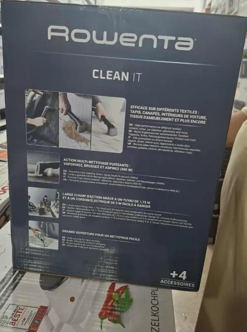 Aspirateur et Nettoyeur Détacheur tissus d'ameublement et Lessive liquide pour textiles et tapis