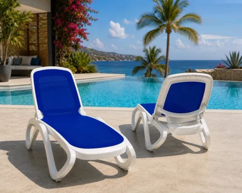Chaises  Longues De plage En plastique De Luxe Modernes, TRANSAT SEYCHELLE