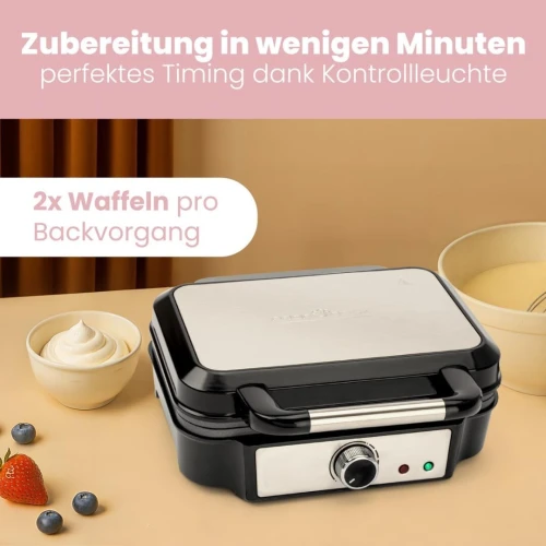 Gaufrier Electrique Avec 2 Gaufres 1000W ProfiCook