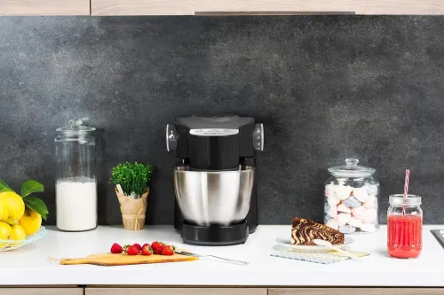 Moulinex Wizzo, Robot Pâtissier Blender Hachoir à Viande Découpe-Légumes 1000W, 7 Vitesses