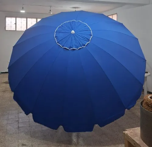 Parasol De Plage Et Jardin Coupe-Vent, 16 Attelles En Fibre De Verre, Parasol De, Anti-UV, Piscine