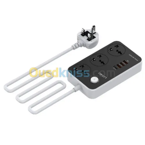 MULTIPRISE SIYOTEAM LDNIO 3X PRISE ANG+3X USB QCS3.0+TYPE-C FAST SC3412