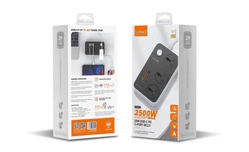MULTIPRISE SIYOTEAM LDNIO 3X PRISE ANG+3X USB QCS3.0+TYPE-C FAST SC3412