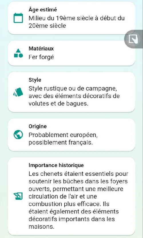 Chenets de cheminée 
