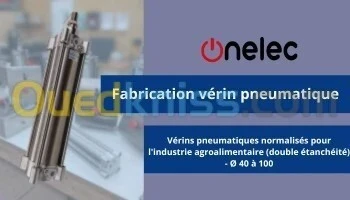 VERIN - VERIN PNEUMATIQUE - vérin compact - vérin carré ronds - Fabrication Réparations vérin pneum
