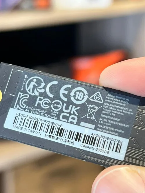 CORSAIR MP700 ELITE 2TB NVME GEN5 10000MB/S