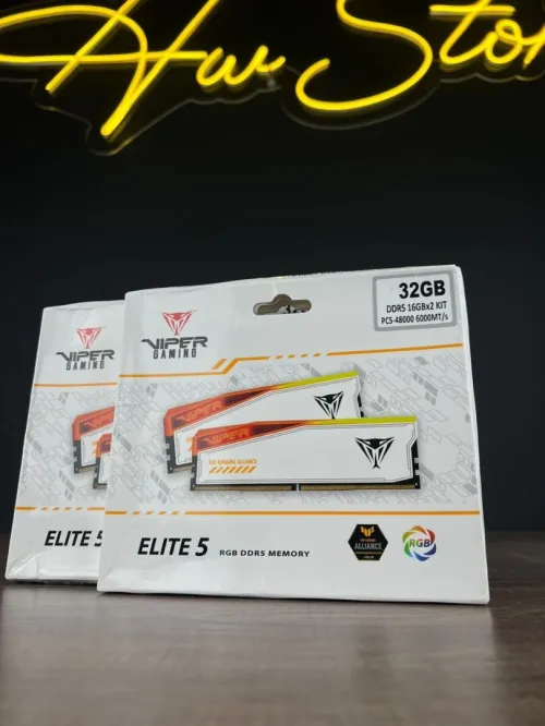 VIPERGAMING ELITE5 DDR5 32GB (2*16) 6000MT/S CL36 RGB WHITE