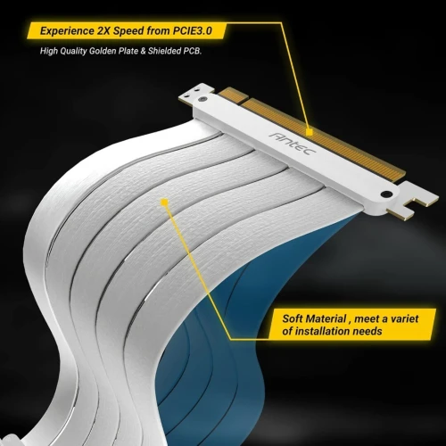 SUPPORT ANTEC VERTICAL GPU MOUNT BRACKET PCIE 4.0 WHITE