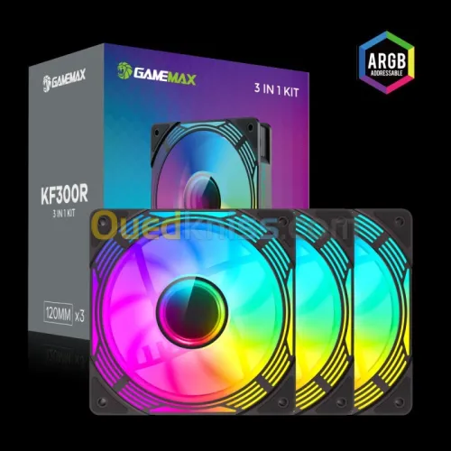 GAMEMAX KF300R BLACK PACK 3 FANS ARGB 