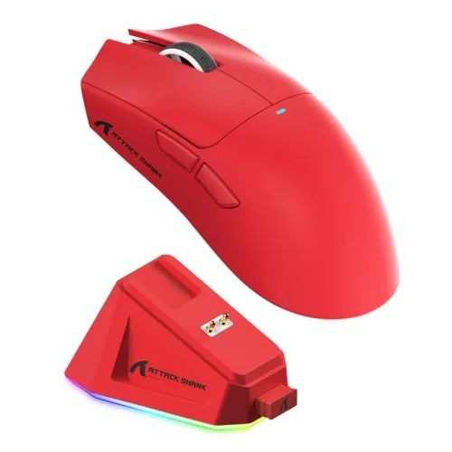 ATTACK SHARK X11 WIRELESS WITH CHARGING DOCK RED PIXART PAW3311 SENSOR