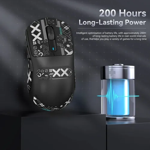 ATTACK SHARK X3 PRO WIRELESS GAMING MOUSE PAW3395 8K POLLING RATE SUPERLIGHT BLACK