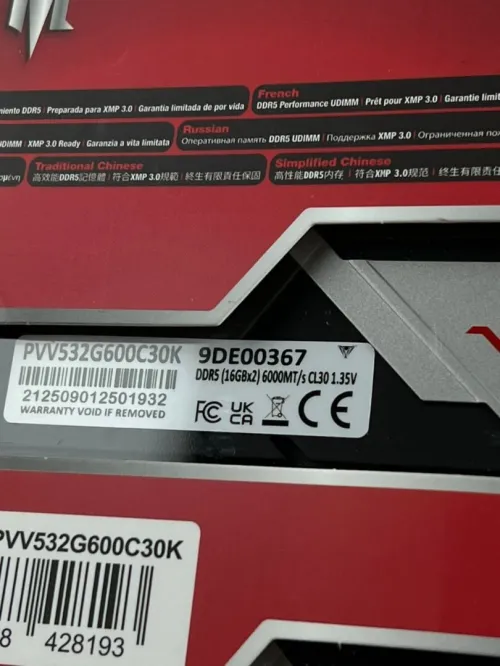 VIPERGAMING VIPERVENOM DDR5 32GB (2*16) 6000MT/S CL30