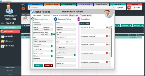 Logiciel de Gestion Cabinet Medical Endocrinologie
