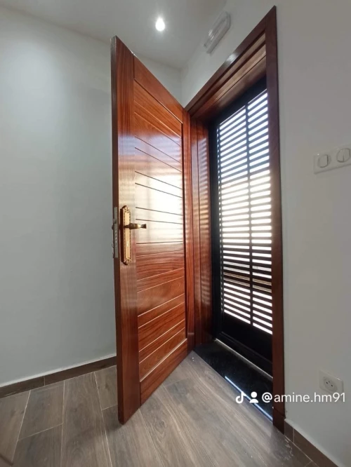 Porte entrée en bois massif 