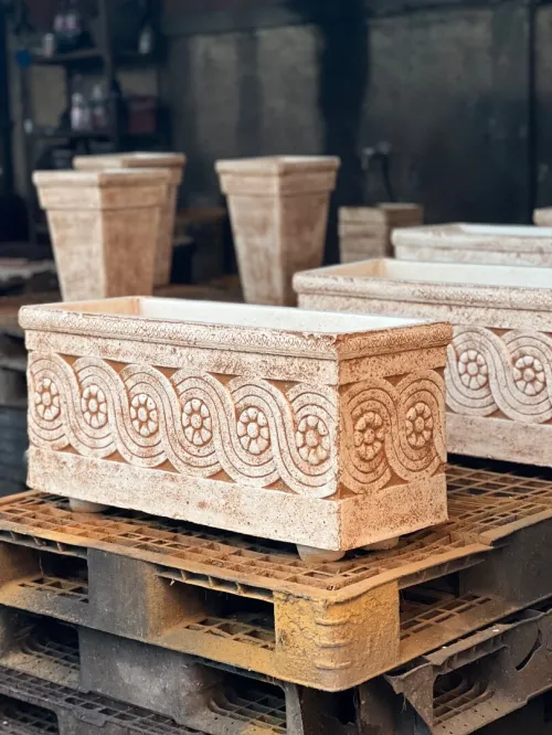 Vases en beton