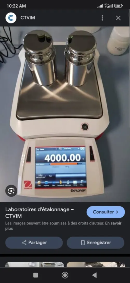 Etalonnage des Instruments de Mesure de laboratoire et production 