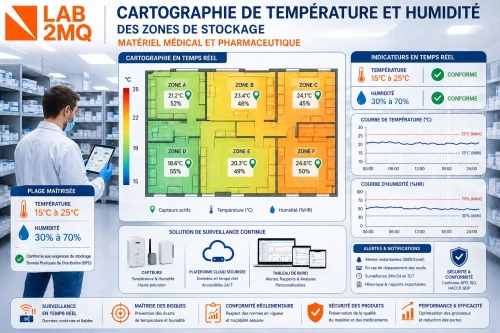 CARTOGRAPHIE DES MAGASIN DE STOCKAGE TEMPÉRATURE ET HUMIDITÉ / ETUVE ENCEINTE CLIMATIQUE