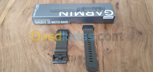 Bracelets de montre QuickFit 26 Nylon Tactical vert ranger avec boucle noire