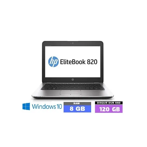 HP Elitebook 820 G3 / Core i5 6ème / 8 Go RAM /  128 Go SSD / ecran 12" / GARANTIE