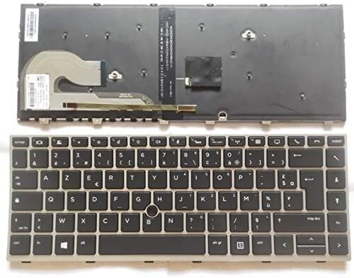 Clavier Français AZERTY   pour HP EliteBook 840 G5 / 846 G5 / 745 G5 / zbook 14u g5 / zbook 14u g6 / 14378-001 / L11307-001 L11307-051 / HPM17B5 6037B0138605 FR French Keyboard