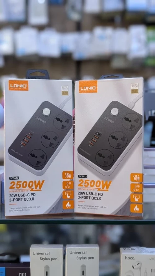 MULTIPRISE LDNIO SC3412 - 2500W - 3 USB - 1 USB-C