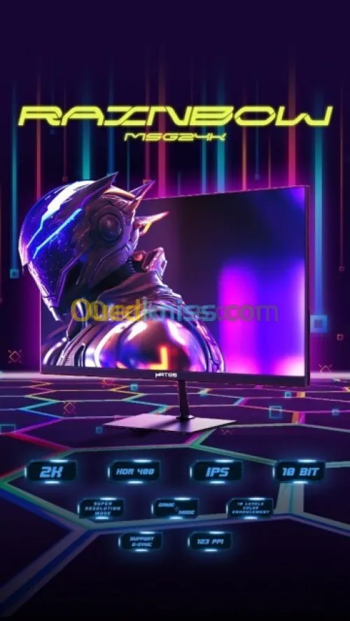 ECRAN MATOS RAINBOW 2K 100HZ 1MS IPS 24''