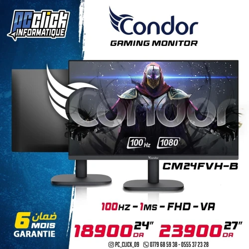 Monitor Condor Gaming 24P et 27P 100hz 1ms Full HD 1080