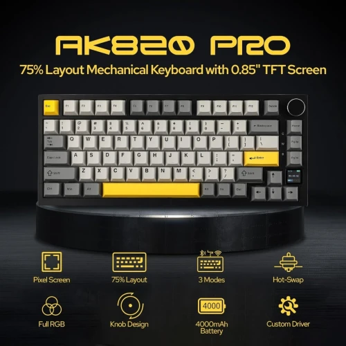 Epomaker x Ajazz AK820 Pro 75% Mechanical Keyboard