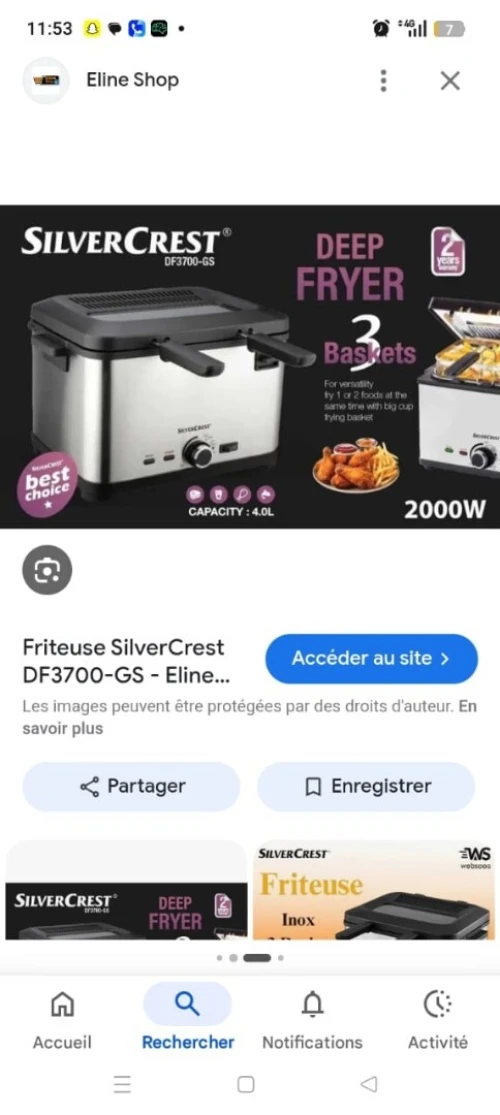 Friteuse Silver Grest