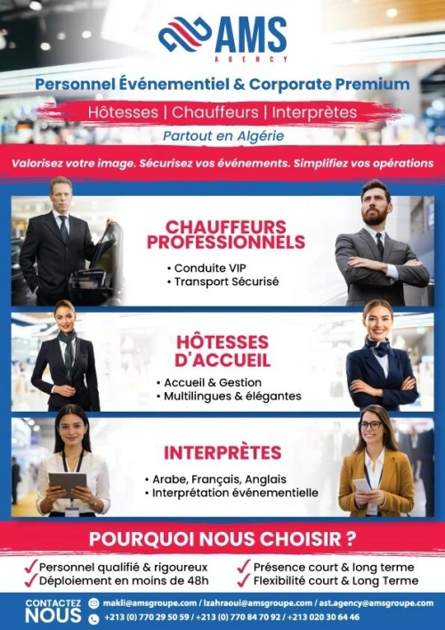 Offre Hotesse Interprete Chauffeur