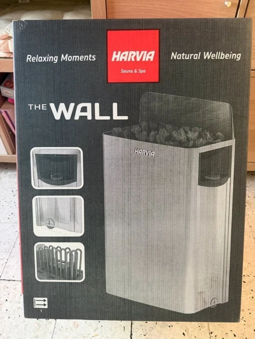 Poêles de sauna éléctrique Harvia The Black Wall Steel SW90 9KW avec ses accéssoires