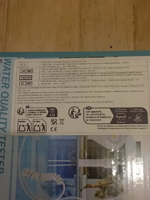 Testeur de chlore et ph Cl2 avec sonde,  analyseur de qualité de l'eau pour piscine