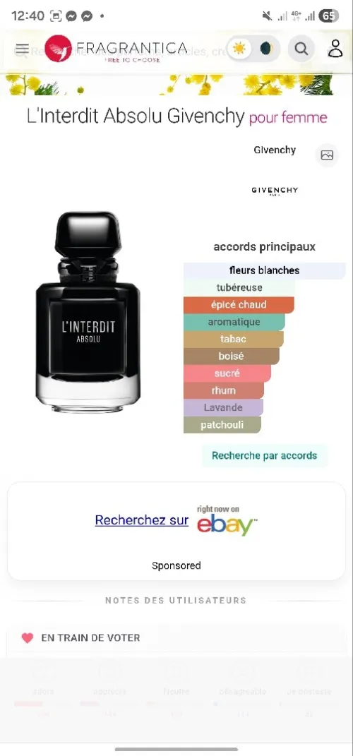 L'interdit absolu givenchy parfum