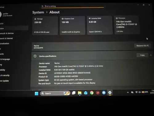 Pc portable lenovo ThinkPad L13