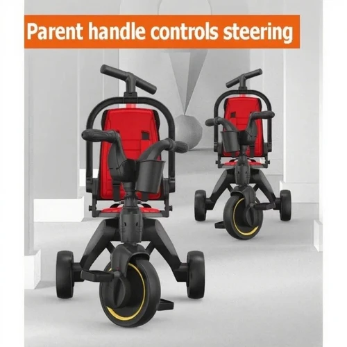 Vélo Poussette Tricycle compacte pliable avec Siege réversible