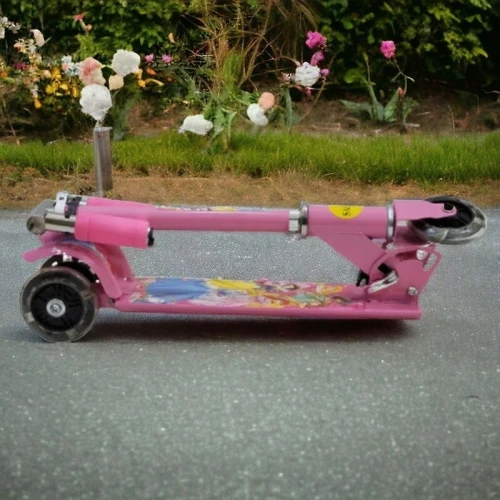 Trottinette pliable en aluminium avec roues lumineuses pour enfant