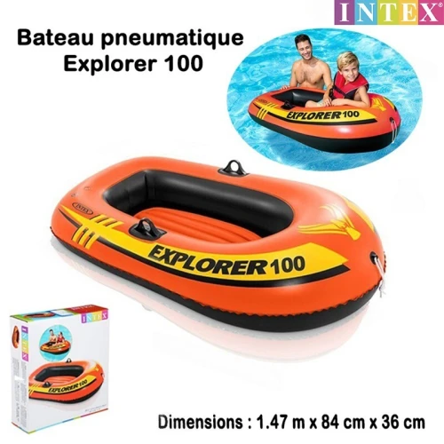 Bateau Pneumatique Gonflable Explorer 100 147 cm X 84 cm X 36 cm- Intex