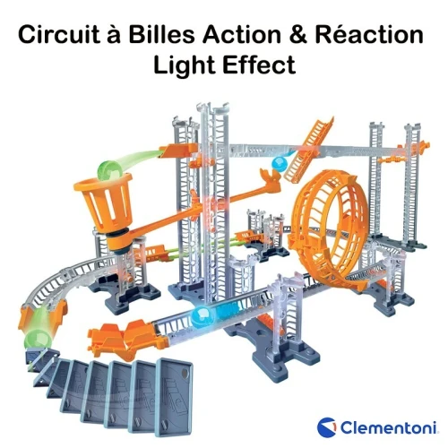 Circuit à Billes Action & Réaction Light Effect Clementoni