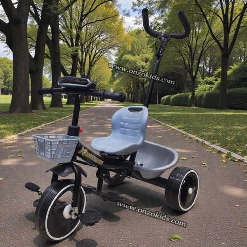 Vélo enfant tricycle multifonction avec poignée de poussée